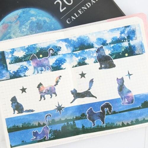 15packs/lot Kawaii Star Cat DIY Decorative Scrapbooking Stickers Diary Album Sticker Label Phone Seal Stickers