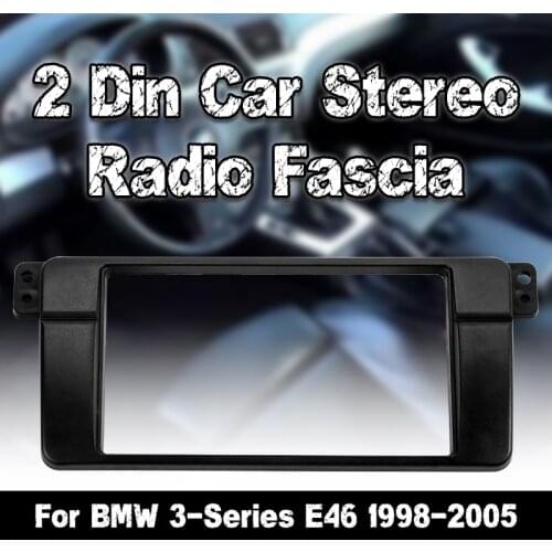 2 Din Car Stereo Radio Fascia Panel Plate Frame CD Dashboard Panel Audio Frame for BMW 3-Series E46 1998-2005 Car Accessories