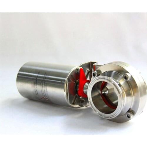 3/4" SS304 Stainless Steel Sanitary Pneumatic Vertical Tri Clamp Butterfly Valve Homebrew