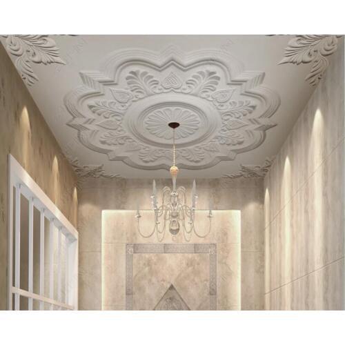 Papel de parede White European relief gypsum ceiling 3d wallpaper,living room tv wall bedroom wall papers home decor mural