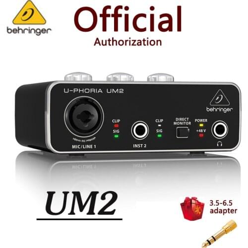 Behringer u phoria um2 umc22 audio interface mic amplifier Guitar Recording External USB Sound Card