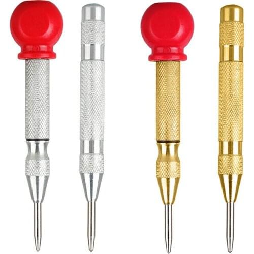 Automatic Center Pin Punch Spring Loaded Marking Starting Holes Tool Wood Press Dent Marker Woodwork Tool Drill Bit