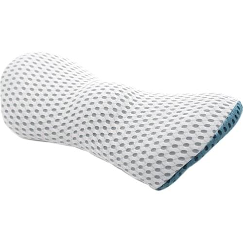 1 Pc Car Pillow Lumbar Support Pillow Mesh Car Seat Waist Cushion Protect Spine Vertebral Low Back Cushion Bed Sleeping Pillow