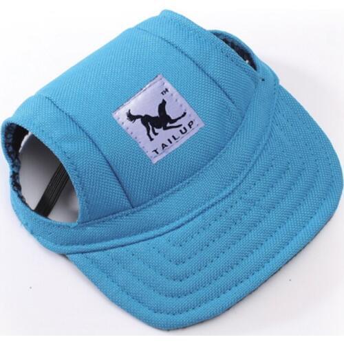 Hot Tailup Pet Dog Cute Baseball Cap Hat Small Dogs for Summer Outdoor Adjustable Pet Hats with Ear Holes Headdress Accessories