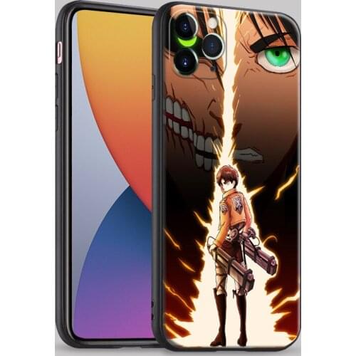 Attack on titan Eren Jaeger anime For iPhone se 6 6s 7 8 plus x xr xs 11 12 mini pro max soft silicone phone case cover shell