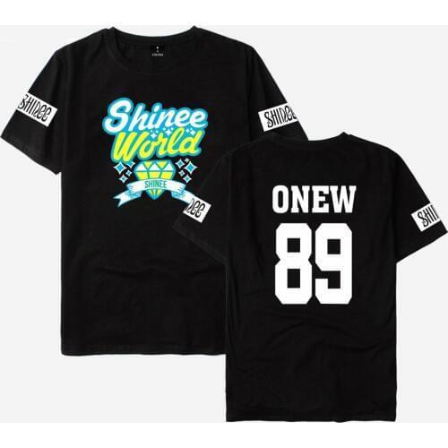 SHINee Kpop t shirt women/men t-shirt women hip hop Fans K-pop t shirts tops Member Name printed tshirt unisex clothes