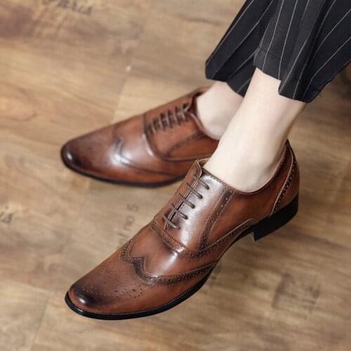 Mazefeng classic business mens dress shoes fashion elegant formal wedding shoes mens casual shoes office Oxford mens shoes CI
