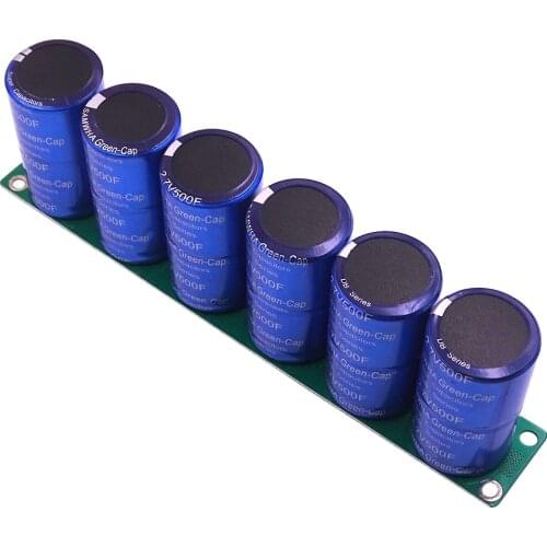 Farad Capacitor 2.7V 500F 6 Pcs/1 Set Super Capacitance With Protection Board Automotive Capacitors