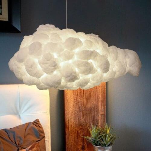 Creative Style Clouds Chandeliers Romantic Bedroom Living Room Study Bar Restaurant Decoration Cotton Clouds Light Fixtures