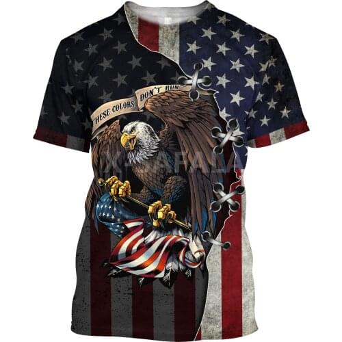 Summer Fashion Men T shirt US Navy US Veteran Flag Eagle Soldier 3D Printed T shirts Unisex Harajuku shirt Casual Tee Tops-3