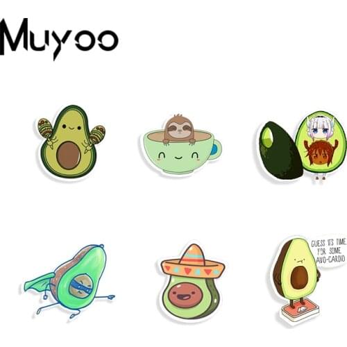2019 New Avocado Acrylic Brooch Its Time For Some Avo-cadio Brooches Epoxy Funny Brooch Pin