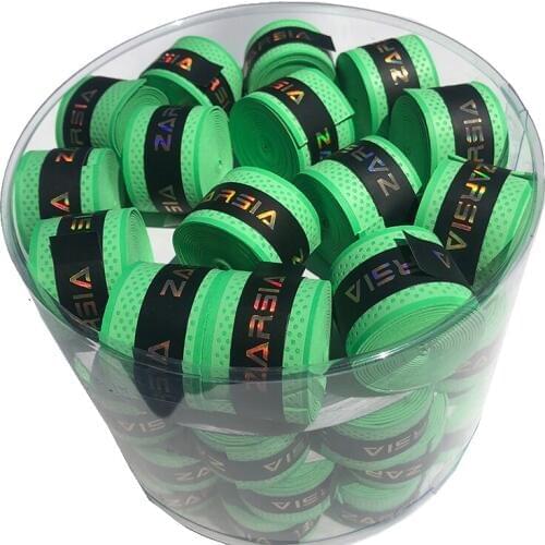 ZARSIA NEW Green Tennis racket over grips, embossed Tennis Racket Grip, dry feel badminton Racquet sweatband 60pcs