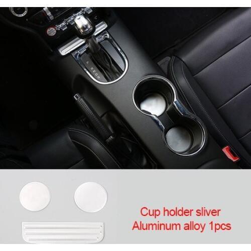 Cup Holder For Ford Mustang Aluminum Alloy 2015 Sliver 1pc -2020