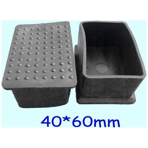 40X60mm tube cap pads,Oblong Leg covering rectangle feet leg plug,moisture proof anti slip steel feet leg wood scratch proof