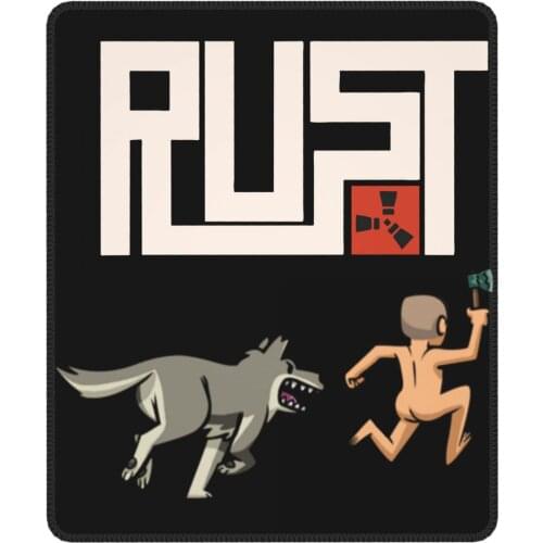 Rust Players Be Like Funny Mouse Pad Rust Survival Game Waterproof Mouse Mats Natural Rubber Computer Keyboard Desk Pad