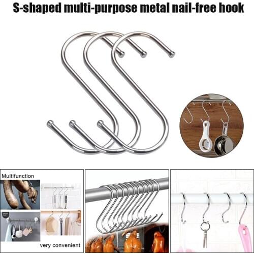 S Hook Stainless Steel Hook Barbecue Hook Hanging Sausage Hanging Turkey Hanging Roast Duck Meat Tool Home