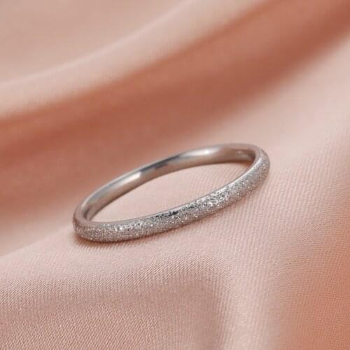 Skyrim Minimalist Matte Rings for Women Stainless Steel Simple TrendyTail Ring 2021 Fashion Party Jewelry Gift Wholesale