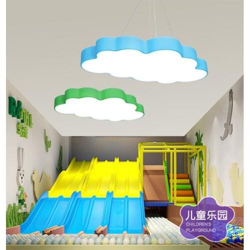 Kindergarten lamps color cloud shape children fashion cartoon creative early education training classroom playground chandelier