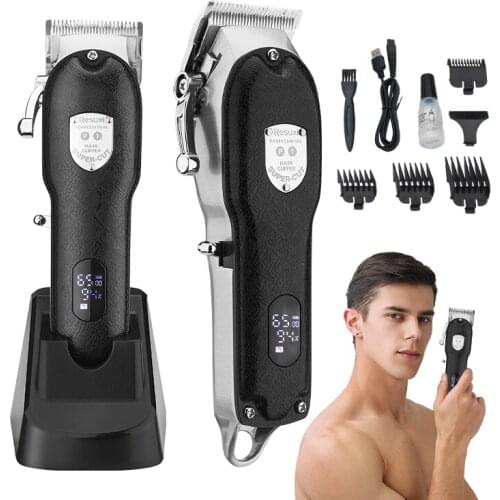 Tondeuse Afwerking Haar Knippen Kit Baard Trimmer Razor With charging base Edge Schetst LED Display Hair Clipper