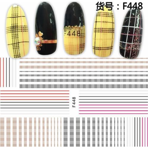 UPRETTEGO SUPER THIN SELF ADHESIVE 3D NAIL ART NAIL SLIDER STICKER BLACK DAISY FLOWER FABRIC FEATHER NECKLACE F439-448