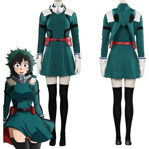 My Hero Academia Midoriya Izuku Women Cosplay Costume Dress Outfits Halloween Carnival Suit
