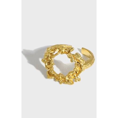 SHANICE New Punk S925 Sterling Silver Open Ring Hollow Opening Ring for Women Charm Jewelry Minimalist Finger Ring кольцо