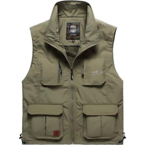 Fishing Hiking Hunting Mesh Vests Photography Advertising Sleeveless Jacket Chalecos Para Hombre Summer Spring Outdoor Waistcoat