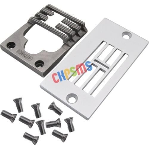 1 SET PARTS OF NEEDLE PLATE & FEED DOG & 10 PCS SCREW FOR SINGER 457 # 282188+417920+500244(10pcs)
