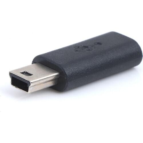 1Pc x Micro USB Adapter Input + Mini USB Micro USB Female to Mini USB Male Out