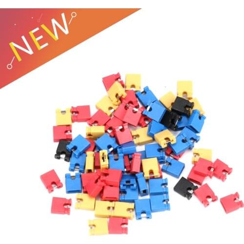100PCS 2.54mm Standard Circuit Board Jumper Cap Shunts Short Circuit Cap Connector cap