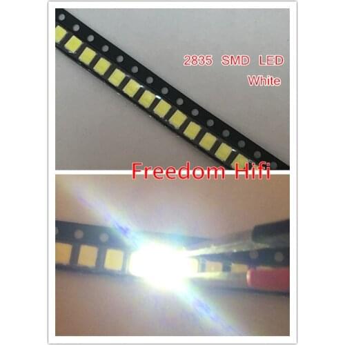 1000PCS 2835 LED 0.5W White SMD/SMT PLCC-2 150Ma 50-65lm 6000-6500K 2835 diodes High Power LED Ultra Bright SMD LED Connector