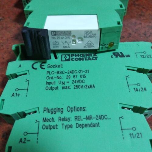 No.2961215 24VDC genuine phoenix contact relay with base, no.2961215-24vdc