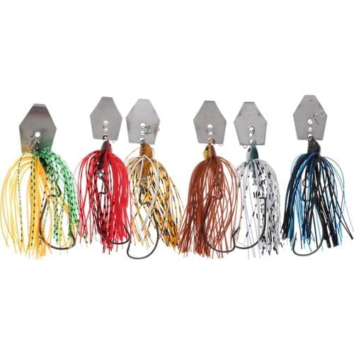 6pcs Fishing Skirt Lures Cheater Swimbaits Spinner Trolling Swim Baits Lure