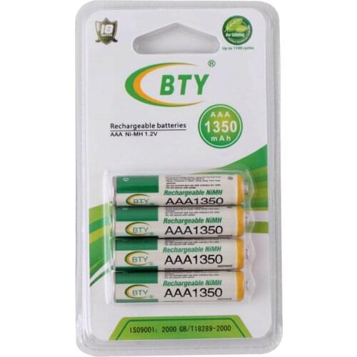 8PCS BTY 1350mah NIMH AAA Rechargeable Battery aaa Batterie 1.2V NI-MH Recharges Batteria NI NH Bateria HR03 toys Control Camara
