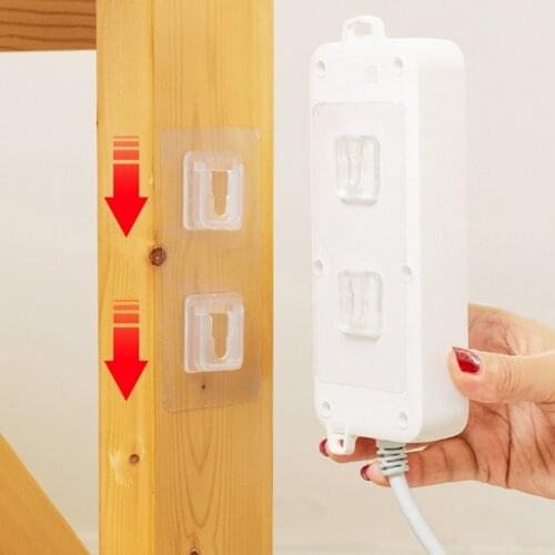 Double-Sided Adhesive Wall Hooks Hanger Strong Transparent Hooks Suction Cup Sucker Wall Storage Holder For Kitchen Bathroo