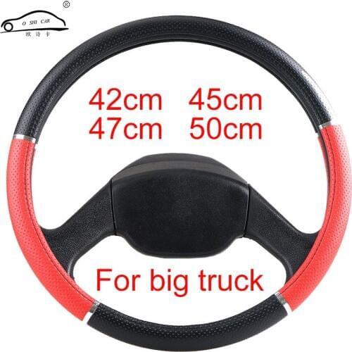 Extra large steering wheel cover for RV Truck micro fiber leather car steering wheel braid Durable 42cm 45cm 47cm 50cm