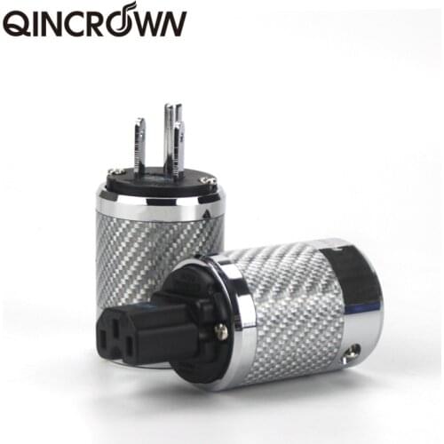 Furutech FI-E50 / FI-50 NCF hifi nano crystal power rhodium plating supply plug high end grade box 15A 125V AC power plug