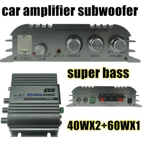 Hot sale 12V subwoofer amplifier 2.1 Channel audio Amplifier Radio MP3 Stereo for Car Motorcycle Home Player super bass Hi-Fi