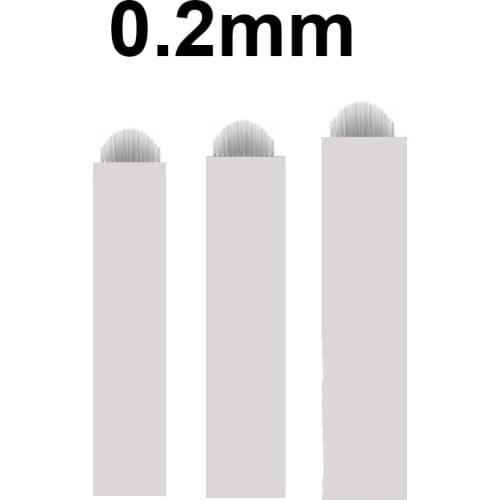 100pcs White U Shape 16U 18U 0.2mm Microblading Needle for Permanent Makeup Tattoo Needles Manual Eyebrow Blades