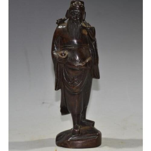 China brass archaize god of wealth crafts statue
