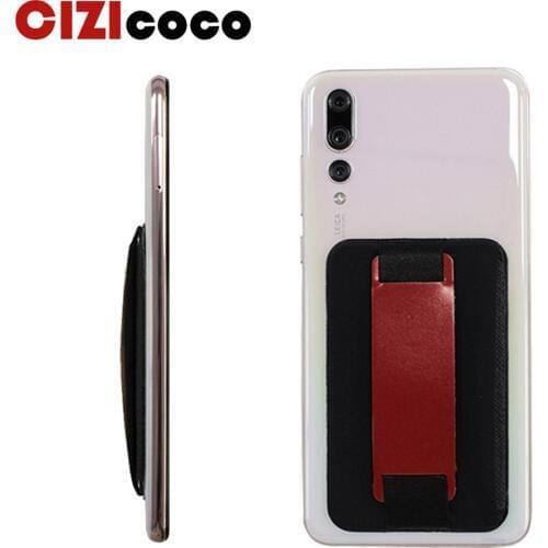 2019 Hot Sale card holder Fashion Adhesive Sticker Mobile Phone Back Credit Card Holder Pouch For Cell Phone Support Card Case