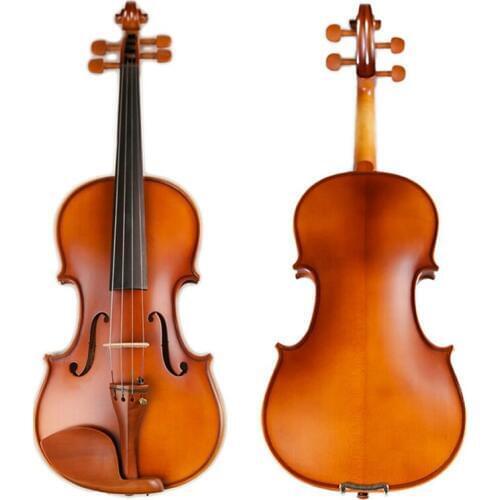 Matte Violin Natural Acoustic Solid Wood Pinus Bungeana Maple Violin 4/4 3/4 1/2 1/4 Fiddle Jujube Wood Parts with Case