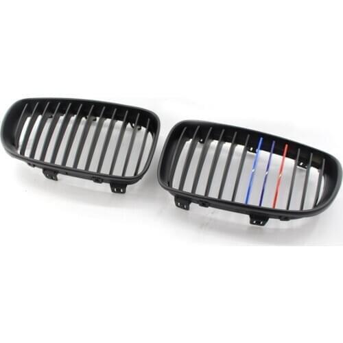 Matte Black Front Bumper Kidney Grille Fit for BMW E81 E82 E87 E88 08-11