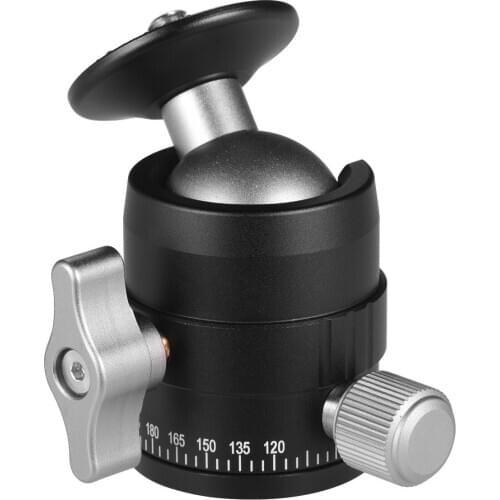 Mini Ball Head DSLR Camera Tripod ball head video Monopd Mount Quick Release Max. Load Capacity 5KG Photography Aluminum Alloy