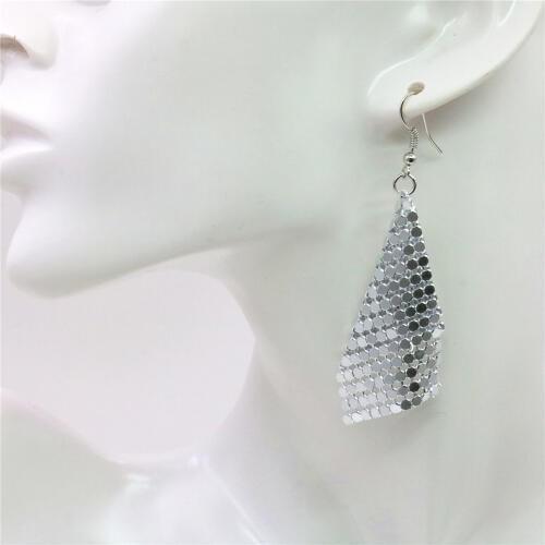 Fashion New Style Silvery European American Fashion Square Dangle Earings Womens Jewelry Accessories Party Christmas Gift M326