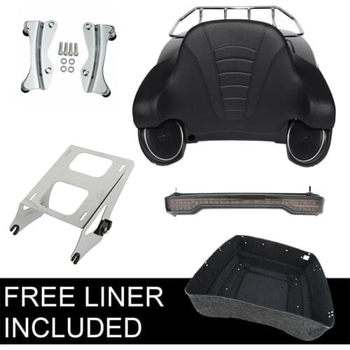 Motorcycle King Pack Trunk Pad Rack Light Speaker For Harley Tour Pak Touring Road King Street Glide 2014-2020