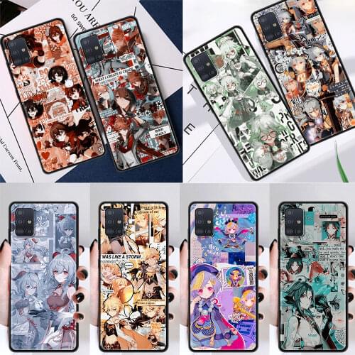 Genshin Impact Anime Soft Case Coque For Samsung Galaxy A50 A51 A71 A21s A10 A20 A30 A40 A70 A31 A41 A12 A32 A11 A01 Cover Funda