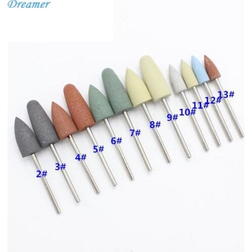 12PCS Dental Polishers Dental Teeth Polishing Kit for Denture Silicone Rubber Grinding Head