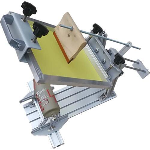 Newly Manual cylindrical round curved screen printing machine for pen cup mug bottle