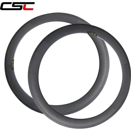 CSC 60mm Tubular carbon road bike rim 700C 25mm width U Shape carbon fiber bicyle rim